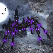 340g Halloween Prop: 125 LED Spider Decoration 26-27s