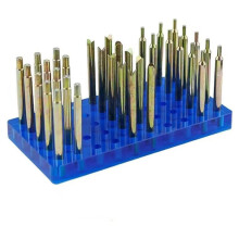 34PCS Gem Dopsticks Set - Faceting & Grinding Tool with Storage Base, 6MM Diameter, 65MM Length