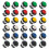 1 Set/30PCS Button  R13-507 Self Resetting Lock Free  Lock Free Button  Opening 16mm 1