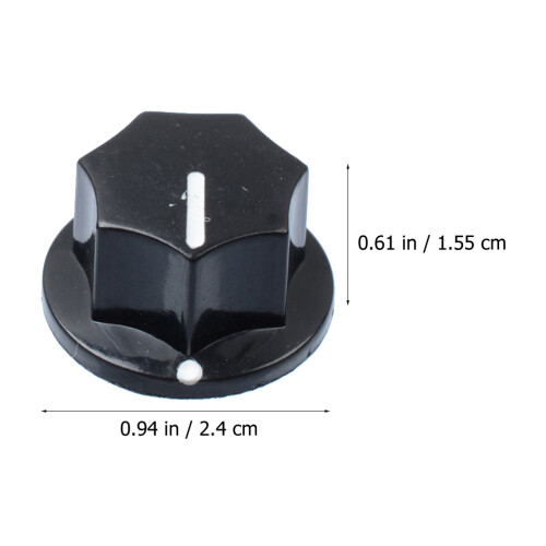 4St Volume Control Knobs Voor Elektrische Gitaar Zwart 1