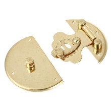 1St Vintage Koperen Earring Case Buckle Voor Sieradendoos Goud