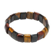 Quadratisches Tigerauge-Armband Naturstein