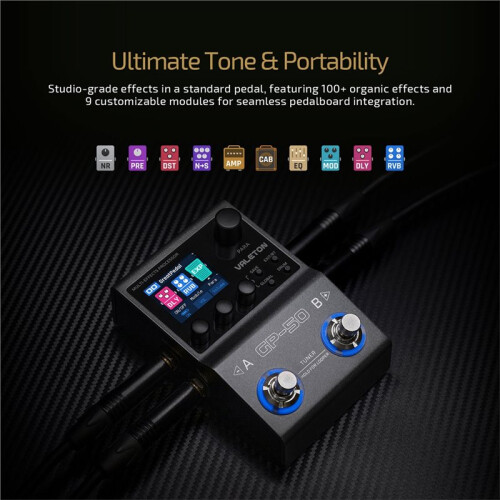 Valeton GP-50 Electric Guitar Effect Multi-Effects Processor NAM & IR Loader with 100+ HD Effects Single Block Effect Device 1