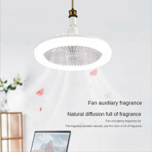 2X Ceiling Fan with Remote Control and Light 30W LED Lamp Fan Smart Silent Ceiling Fan E27 Converter Base White