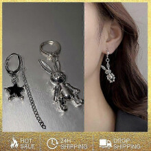 Fashion Jewelry Earrings Diamond Ear Buckle Silver Personality Women Female Wedding 25-26