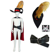 Cat in Boots 2, Same Role-Playing Costume As In The Movie, Halloween Makeup Ball, Children's Adult Cape Hat, Fun Performance Set 25-26