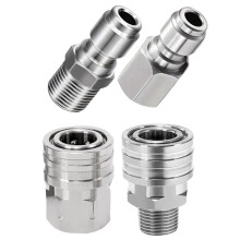 Pressure Washer Adapter Set 1/4" Quick Connect Fittings for Hose, Pump, Valve