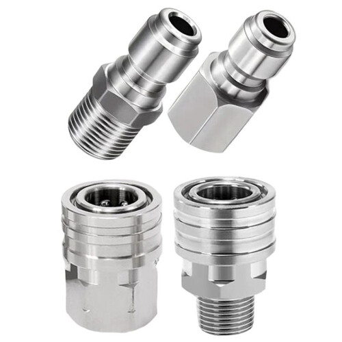 Conjunto de Adaptadores para Lavadora de Alta Pressão com Conexões Rápidas de 1/4 Polegadas para Mangueira, Bomba e Válvula de Esfera 1