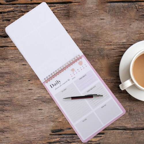 1Pink Schema Planner Met to-Do Lijst En Studiehulpmiddel 2