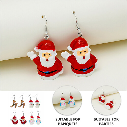 4Paren Kerst Oorbellen Dames Met Diverse Xmas Designs 2