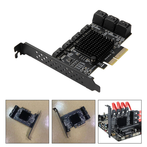 10-Poorts Pcie Iii Adapter Zwarte Pcb Voor Computer 2