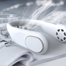 (Black) F60 Portable USB Neck Fan Bladeless Mini Cooling Fan for Summer Personal Cooler