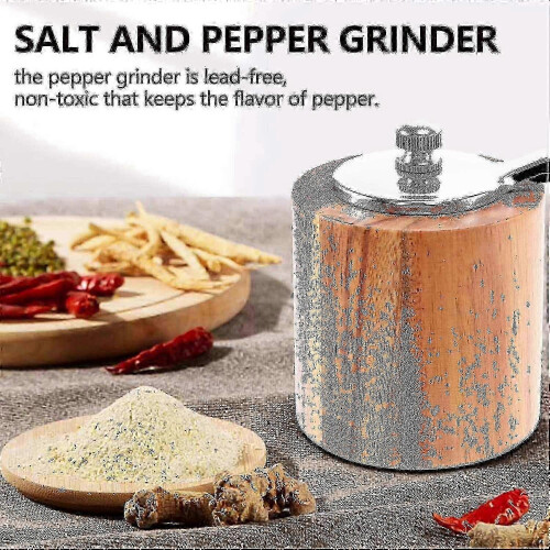 Hand Crank Salt and Pepper Mill with Adjustable Grinder for Kitchen 25-26 1