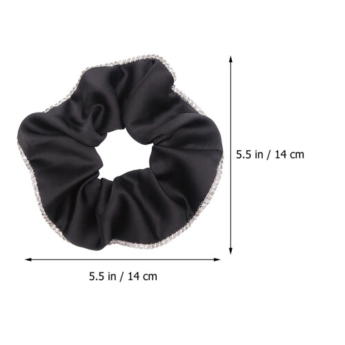 1St Zwarte Haar Scrunchie Elastisch Voor Bruiloften En Parties 1