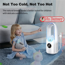 Ventilatore da tavolo senza pale USB, portatile e silenzioso per casa e ufficio