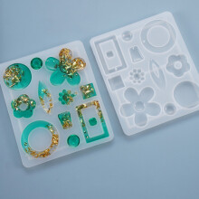 2St Silicone DIY Oorbellenmallen Wit Voor Epoxyhars En Knutselen