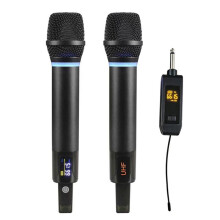 Wireless Microphone Dynamic Handheld Microphone Mic with Rechargeable Receiver for Show Meeting