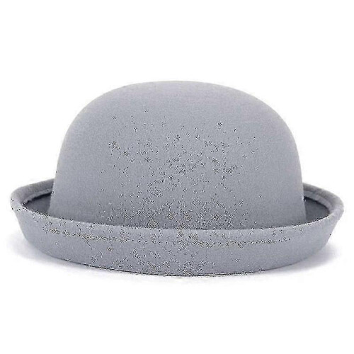 Trendy Women Solid Color Bowler Derby Wool Felt Hat 2025 2