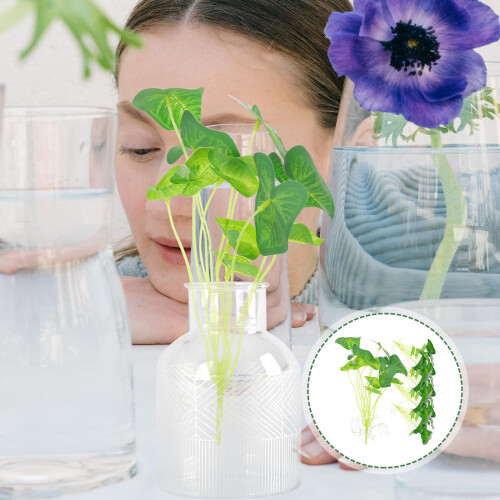 5St Decoratieve Plastic Aquariumplant Vis Tank Accessoires