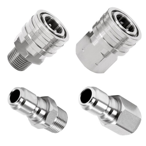 Conjunto de Adaptadores para Lavadora de Alta Pressão com Conexões Rápidas de 1/4 Polegadas para Mangueira, Bomba e Válvula de Esfera