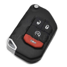 Jeep Wrangler JK JL 2018 Car Key Shell Replacement Sip22 Blade 2/3 Buttons Key Fob Cover 25-26