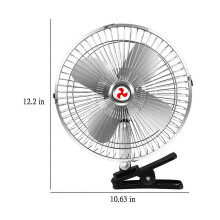 Fan Car Fan,12V/24V Rotatable Powerful Quiet Ventilation Electric with Strong Wind Silent with Adjust-Able &Cigare-Tte Lighter Plug,Aluminum Alloy Fan