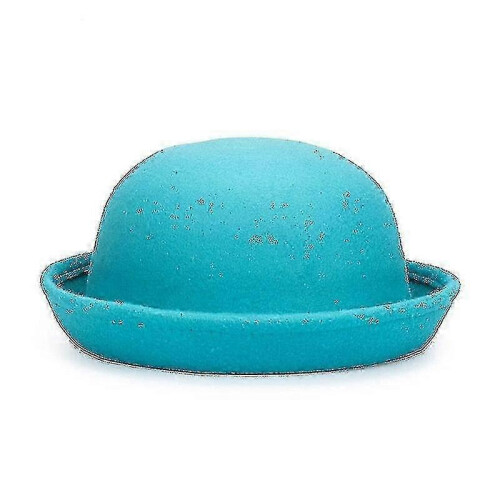 Trendy Women Solid Color Bowler Derby Wool Felt Hat 2025 1