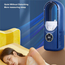 Ventilatore portatile senza pale ricaricabile tramite USB, 6 velocità, nebulizzatore, ideale per camera da letto, ufficio