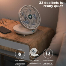 (UK plug, Blue) Hanging/Desk Fan,Home Mini Ceiling Fan,1200 mAh Battery,Foldable Save Space,3 Speeds Strong Wind,Summer Quiet Cooler for Room