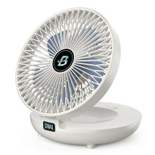 (ordinary charge, Cream) Hanging/Desk Fan,Home Mini Ceiling Fan,1200 mAh Battery,Foldable Save Space,3 Speeds Strong Wind,Summer Quiet Cooler for Room