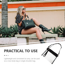 1PVC Crossbody Bag Zwart Transparant Dagelijks Gebruik
