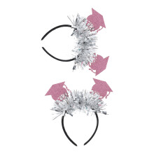 2St Stijlvolle Roze Afstudeer Haar Hoops Met Vilten Hoed