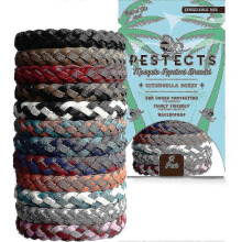 12 Pack Natural Mosquito Repellent Bracelet for Adults & Kids - DEET-Free, Adjustable Leather Band, 300 Hour Protection 2025