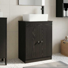 vidaXL Bathroom Vanity with Sink Black 54 x 35 x 83 cm Engineered Wood