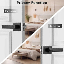 Room Door Lock Aluminum Alloy Handle Lock, Door Handle and Bolt Combination, Suitable for Left and Right Doors, 26-27s
