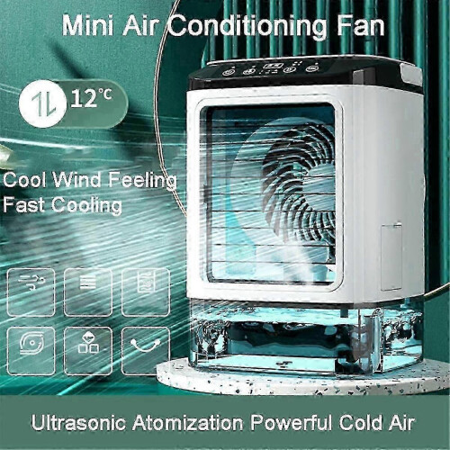 Portable Personal Cooling Air Conditioner Fan - Dual Ultrasonic Atomization & Adjustable Speed Settings 2
