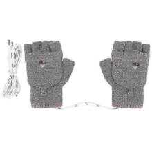 2026 Women Female Double Sided USB Electric Heating Charging Warm Thermal Gloves