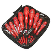 9 Pcs Insulated Screwdriver, Slotted & Phillips, Electrician Grade 26-27s