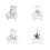 Mediterranean Ornament Mini Chair Models for Balcony 4Pcs Decorative Set 1