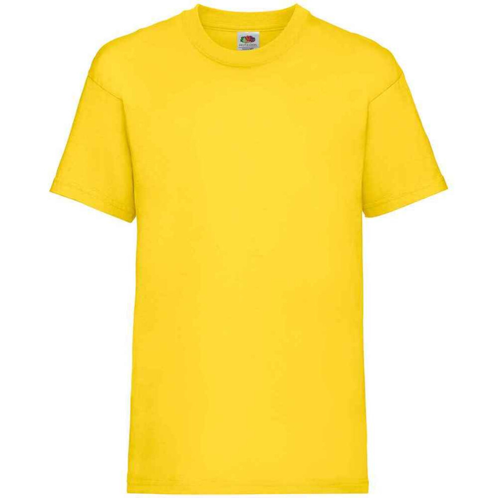 Fruit Of The Loom (7-8 Years, Yellow) Childrens/Kids Valueweight T-Shirt
