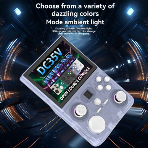 DC35V Retro Handheld Game Console 3.5Inch IPS Screen Replaceable Joystick Supports 30+ Emulators Pocket Video Player