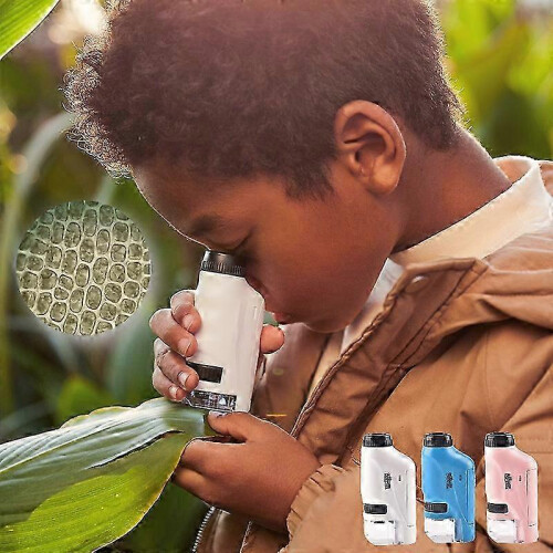 Handheld Microscope 60-120x Pocket Microscope for Children Led Light Portable Mini Microscope Gift for Kids 2025