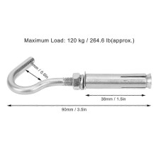 Expansion anchor hook 304 stainless steel wall concrete brick fastening hardware M6 for home improvement enhancement. 2025