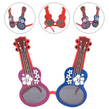 Electric Guitar Party Glasses for Decor 2Pcs Plastic Fun Photo Party Glasses
