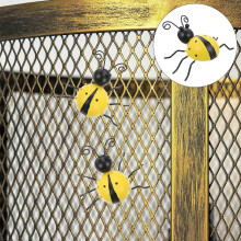 Garden Ornament Simulation Ladybug for Yard 3Pcs Iron Decor