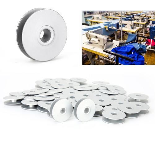 50 Aluminium-Spulen leer, 2,5 cm Durchmesser