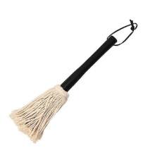 Grill Basting Mop with Wooden Handle, BBQ Oil Brush for Meat, Non-Stick & Heat Resistant, Professional Basting Tool for Grilling and Roasting, Black