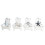 Mediterranean Ornament Mini Chair Models for Balcony 4Pcs Decorative Set 2