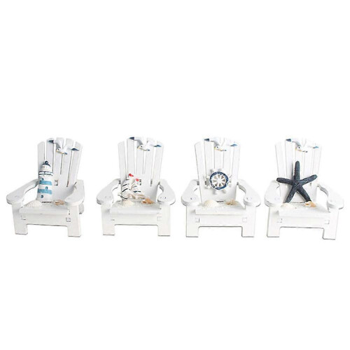 Mediterranean Ornament Mini Chair Models for Balcony 4Pcs Decorative Set 1