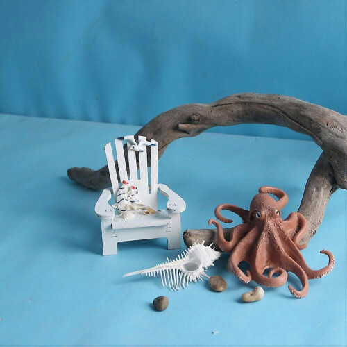 Mediterranean Ornament Mini Chair Models for Balcony 4Pcs Decorative Set 2